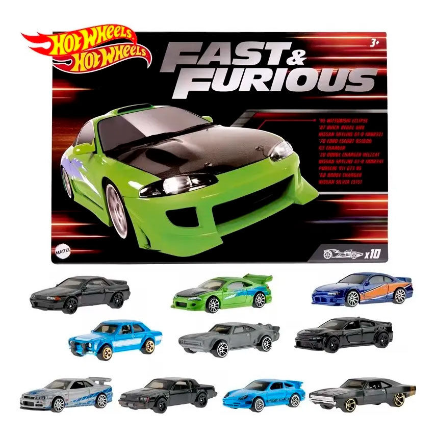 BOX PACK DE 10 FAST & FURIOUS - HOT WHEELS - Rápidos y Furiosos - ECLIPSE · imagen 1