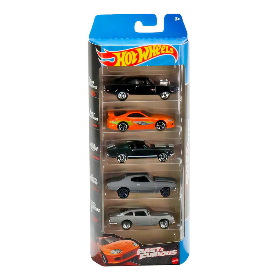 BLISTER PACK DE 5 AUTOS - FAST AND FURIOUS - Rápidos y Furiosos - SUPRA · imagen 1