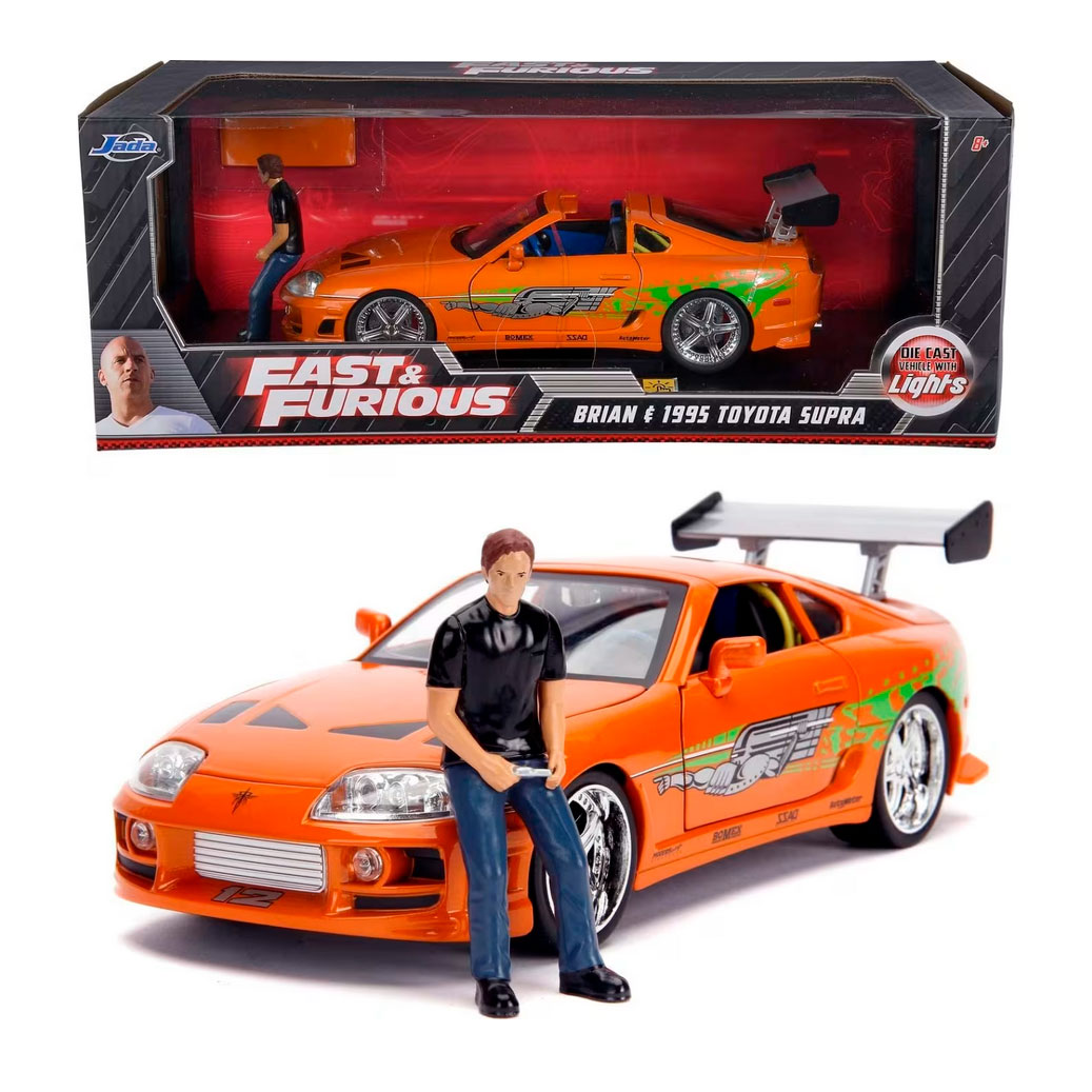 TOYOTA SUPRA MK4 + Brian O’Conner - Rápidos y Furiosos 1/18 · imagen 4