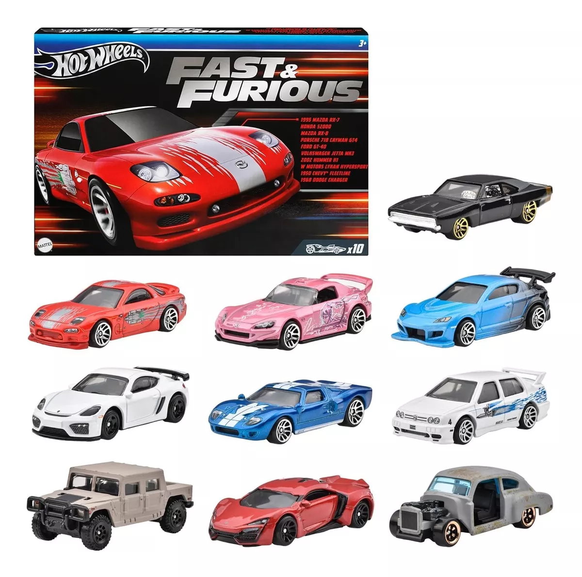 BOX PACK DE 10 FAST & FURIOUS - HOT WHEELS - Rápidos y Furiosos · imagen 2
